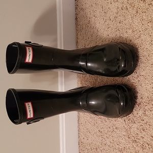 Hunter boots, short, black, women's size 10, barely worn